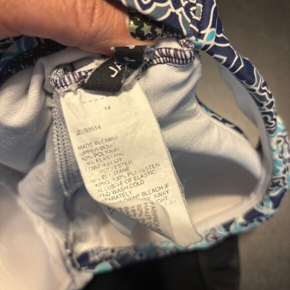 Jantzen One Piece Women's Size 14 Swimsuit Tummy Control Multicolored - Picture 7 of 7